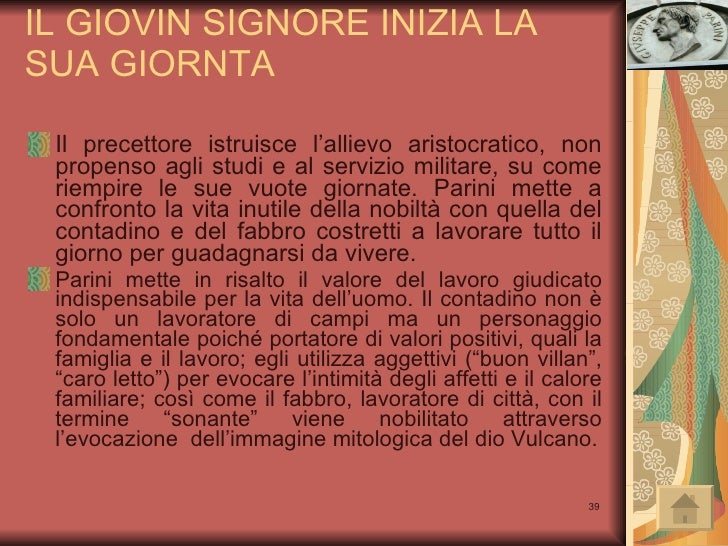 Il Giovin Signore Inizia La Sua Giornata Riassunto