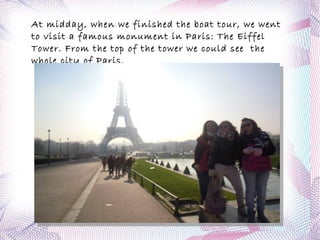 Then we went to a nearby park for lunch. When we finished, we went to visit the Cathedral of Notre-Dame. It is incredible. 