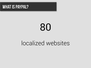 80
localized websites
What is PayPal?
 