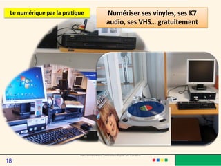 Numériser ses vinyles, ses K7
audio, ses VHS… gratuitement
Le numérique par la pratique
Van Meeuwen - Médiathèque de Lorient
18
 