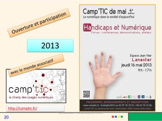 2013
http://camptic.fr/
Van Meeuwen - Médiathèque de Lorient
20
 