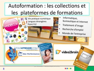 Autoformation : les collections et
les plateformes de formations
Vie pratique numérique
Langues étrangères
Point FLE
Van Meeuwen - Médiathèque de Lorient
8
 