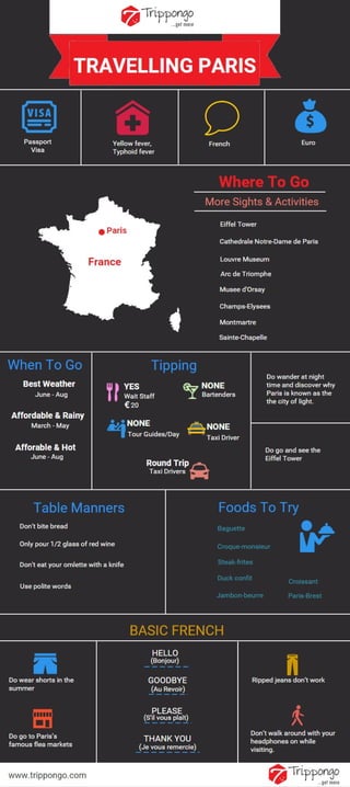 Paris Travelling Infographic