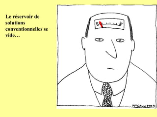 Le r é servoir de solutions conventionnelles se vide… 