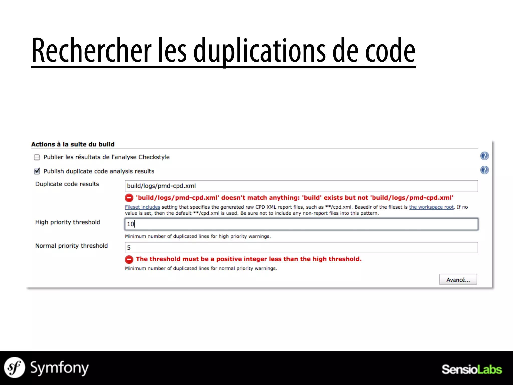 Rechercher les duplications de code
 