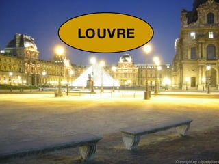 Le musée du Louvre est le plus grand musée parisien par sa surface (160 106 m² dont 58 470 consacrés aux expositions). Situé au cœur de la ville de Paris, le bâtiment est un ancien palais royal. La statue équestre de Louis XIV constitue le point de départ de l‘ax historique, mais le palais n'est pas aligné sur cet axe. C'est l'un des plus anciens musées et le troisième plus grand au monde en terme de superficie. Le Louvre possède une longue histoire de conservation artistique et historique de la France, depuis les rois capétiens jusqu'à nos jours .   LOUVRE 