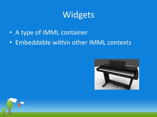 Plugin Extensibility<Plugin Name=“MyPlugin" Enabled="True" Source=“my.plugin">    <Parameter Key=“Uri" Value=“http://example.org" /></Plugin><Trigger Event=“Loaded" Target=“OnLoad" /><Script Name=“OnLoad" Language="Lua">    function main(obj, args)myplugin:dosomething()    end</Script>publicclassMyPlugin : IPluginComponent{publicstring Uri { get; set; }    publicvoidDoSomething(){//do work}}