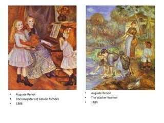 AugusteRenoirThe Washer Women1889Auguste RenoirThe Daughters of CatulleMendés1888