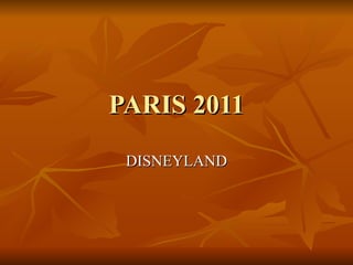 PARIS 2011 DISNEYLAND 