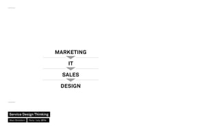 IT
SALES
DESIGN
MARKETING
Service Design Thinking
Marc Stickdorn Paris / July 2014
 
