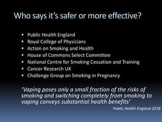 Tobacco harm reduction in the UK: e-cigarettes (EC) are making a difference
