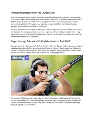 Paris 2024 Anish Bhanwala India's Shooting star gears up for Paris ...