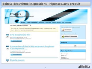 Boîte à idéesvirtuelle, questions – réponses, actuproduit8