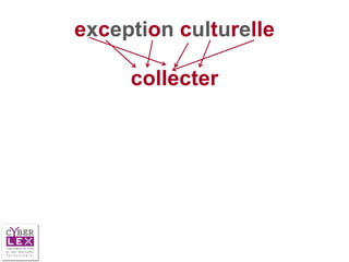 exception culturelle

     collecter
 