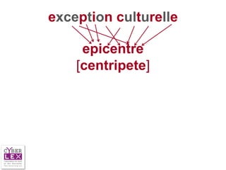 exception culturelle

     epicentre
    [centripete]
 