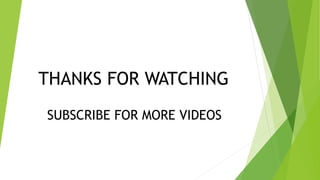THANKS FOR WATCHING
SUBSCRIBE FOR MORE VIDEOS
 