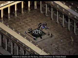 Fontaine à boules de Pol Bury, cour d'honneur du Palais-Royal 
