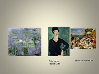 Peinture de
MODIGLIANI
peinture de RENOIR
 