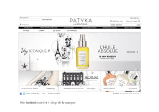 Site insitutionnel et e-shop de la marque
 