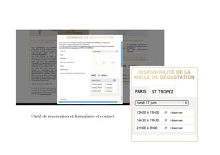 Outil de réservation et formulaire et contact
 