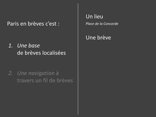 Un lieuPlace de la ConcordeUne brèveEn 1831, le vice-roi d’Egypte, Méhémet Ali, offre à la France les deux obélisques qui marquent l’entrée du temple de Louxor à Thèbes. Seul le premier d’entre eux sera transporté vers la France. C’est Louis-Philippe qui décide de l’ériger en 1836 sur la place de la Concorde.Un lien vers une source externeParis en brèves c’est :Une basede brèves localiséesUne navigation à travers un fil de brèves
