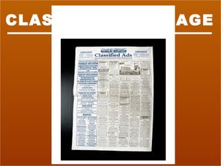 CLASSIFIED ADS PAGE
 