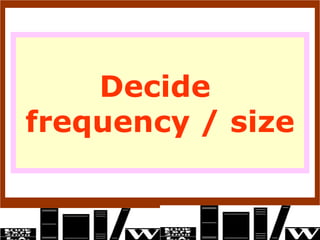Decide  frequency / size 
