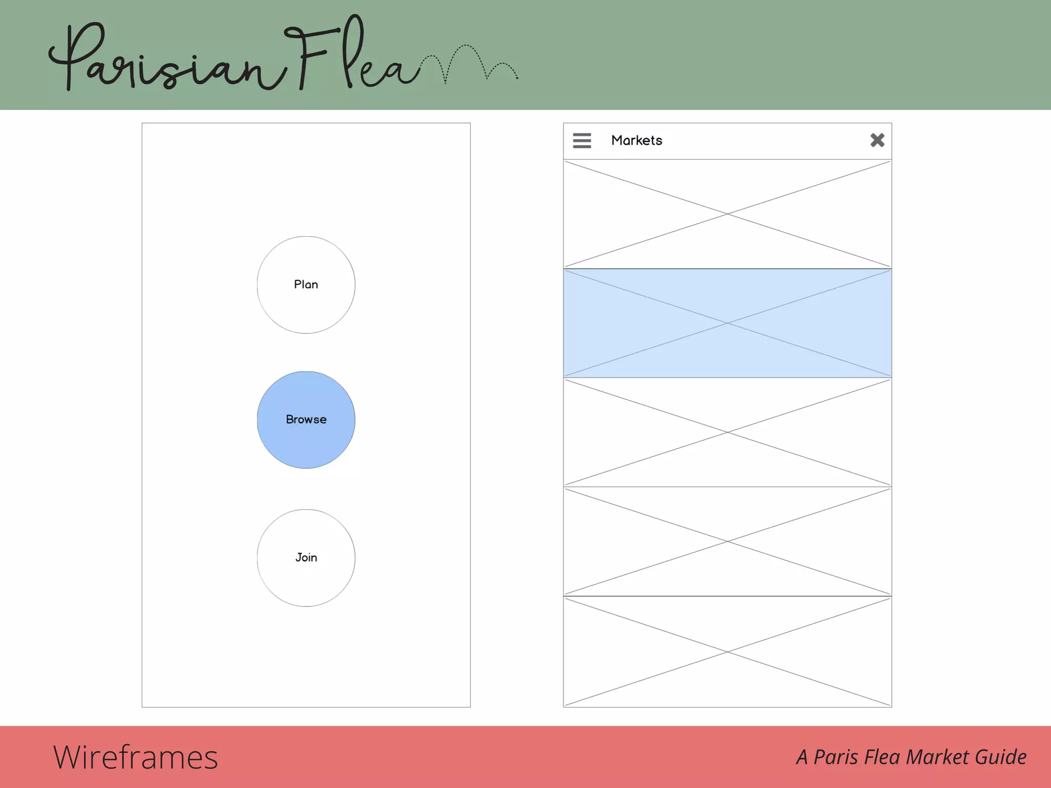 Wireframes A Paris Flea Market Guide
 