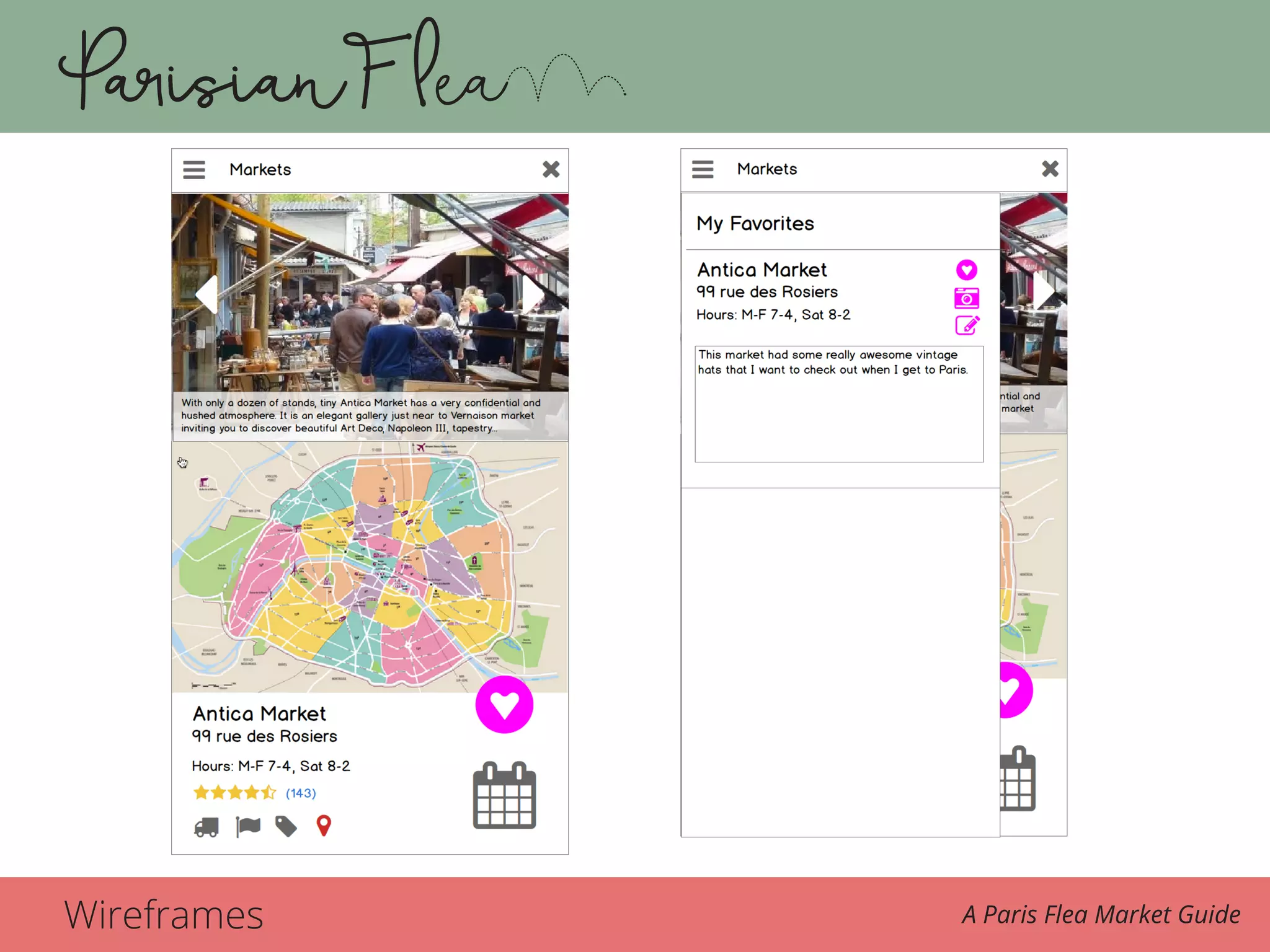 Wireframes A Paris Flea Market Guide
 