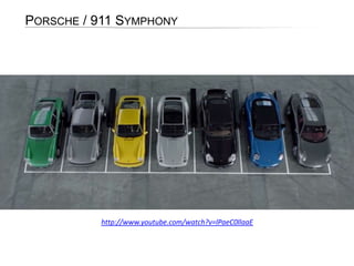 PORSCHE / 911 SYMPHONY
http://www.youtube.com/watch?v=lPaeC0llaaE