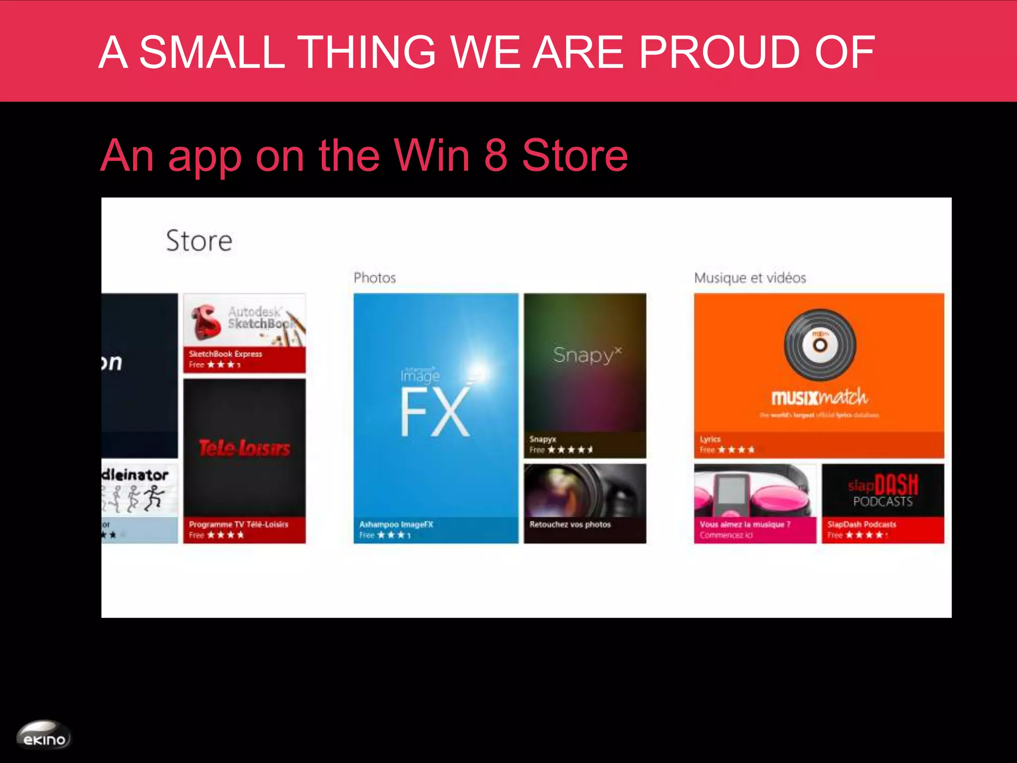 A SMALL THING WE ARE PROUD OF

An app on the Win 8 Store
 
