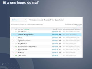 Et à une heure du mat’ 
17 
 