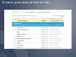 Et parce qu’on aime se faire du mal… 
18 
 