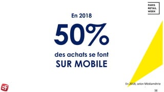50%des achats se font
SUR MOBILE
38
En 2018
En 2018, selon Médiamétrie
 