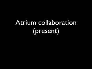 Atrium collaboration
     (present)
 