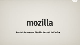 Behind the scenes: The Media stack in Firefox
 
