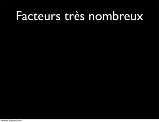 Facteurs très nombreux




vendredi 9 octobre 2009
 