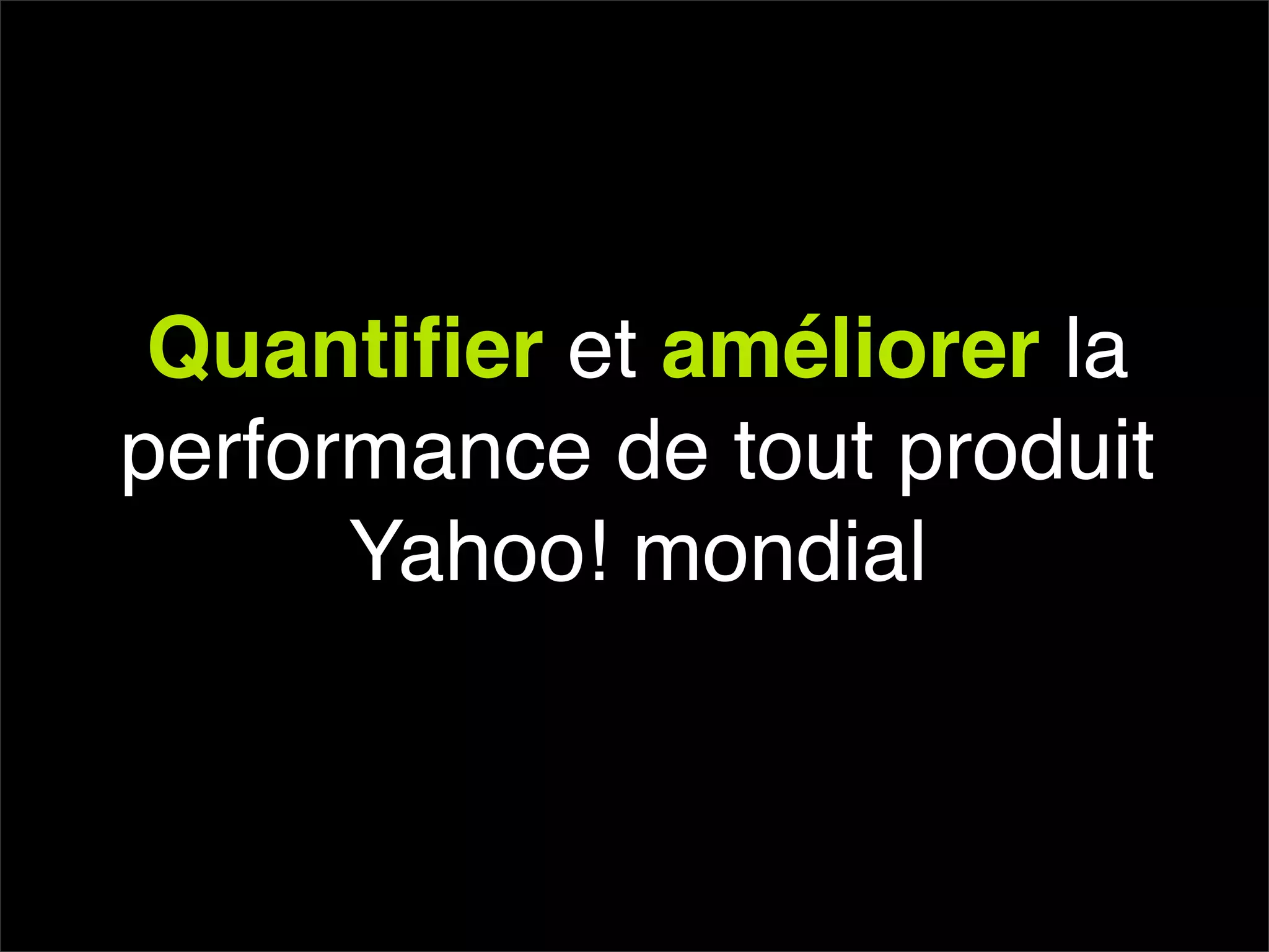 Pourquoi la performance?