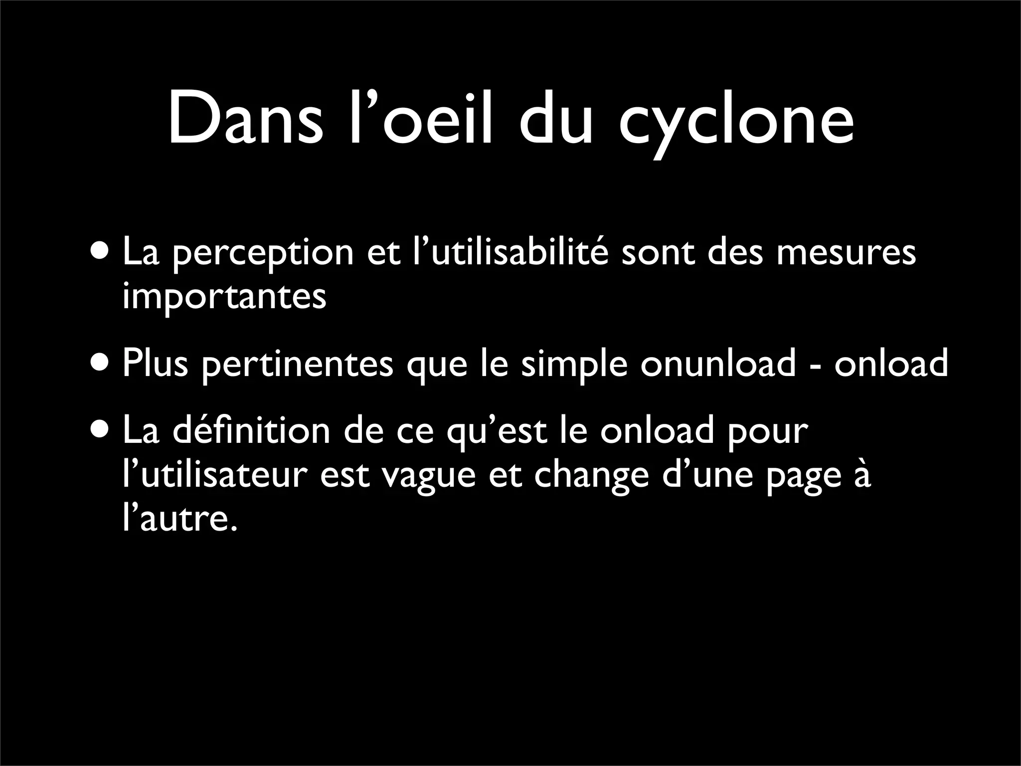Pourquoi la performance?