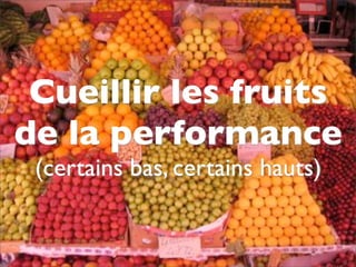 Pourquoi la performance?