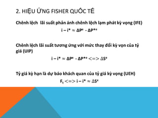2. HIỆU ỨNG FISHER QUỐC TẾ
 