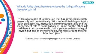 Benefits of Completing an ILM Qualification | PPT