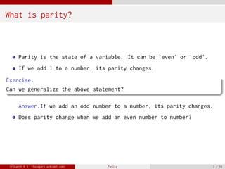 Parity arguments in problem solving | PDF