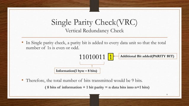 Parity check(Error Detecting Codes) | PPTX