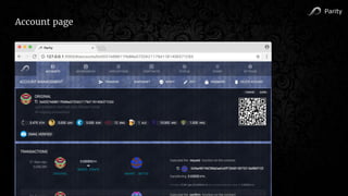 Parity
Account page
 
