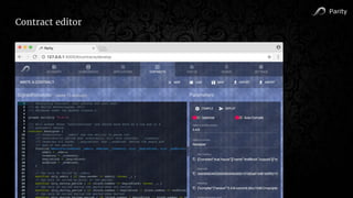 Parity
Contract editor
 