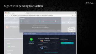 Parity
Signer with pending transaction
 