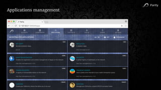 Parity
Applications management
 