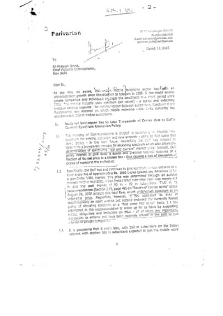 Parivartan letter 11102007