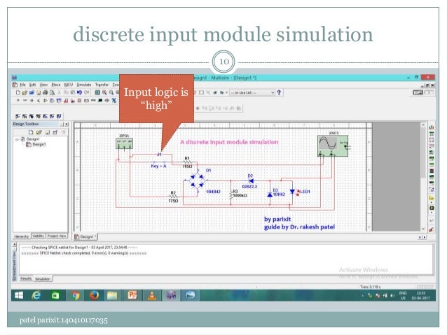 Discrete Input module block diagram and wiring in PLC